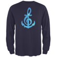 thumbnail image 1 of Anchor Clef Navy Adult Long Sleeve T-Shirt, 1 of 1