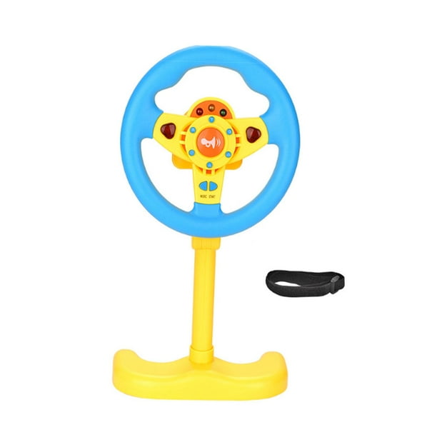 Volante interactivo para niños con música ligera y juguete educativo. Amarillo
