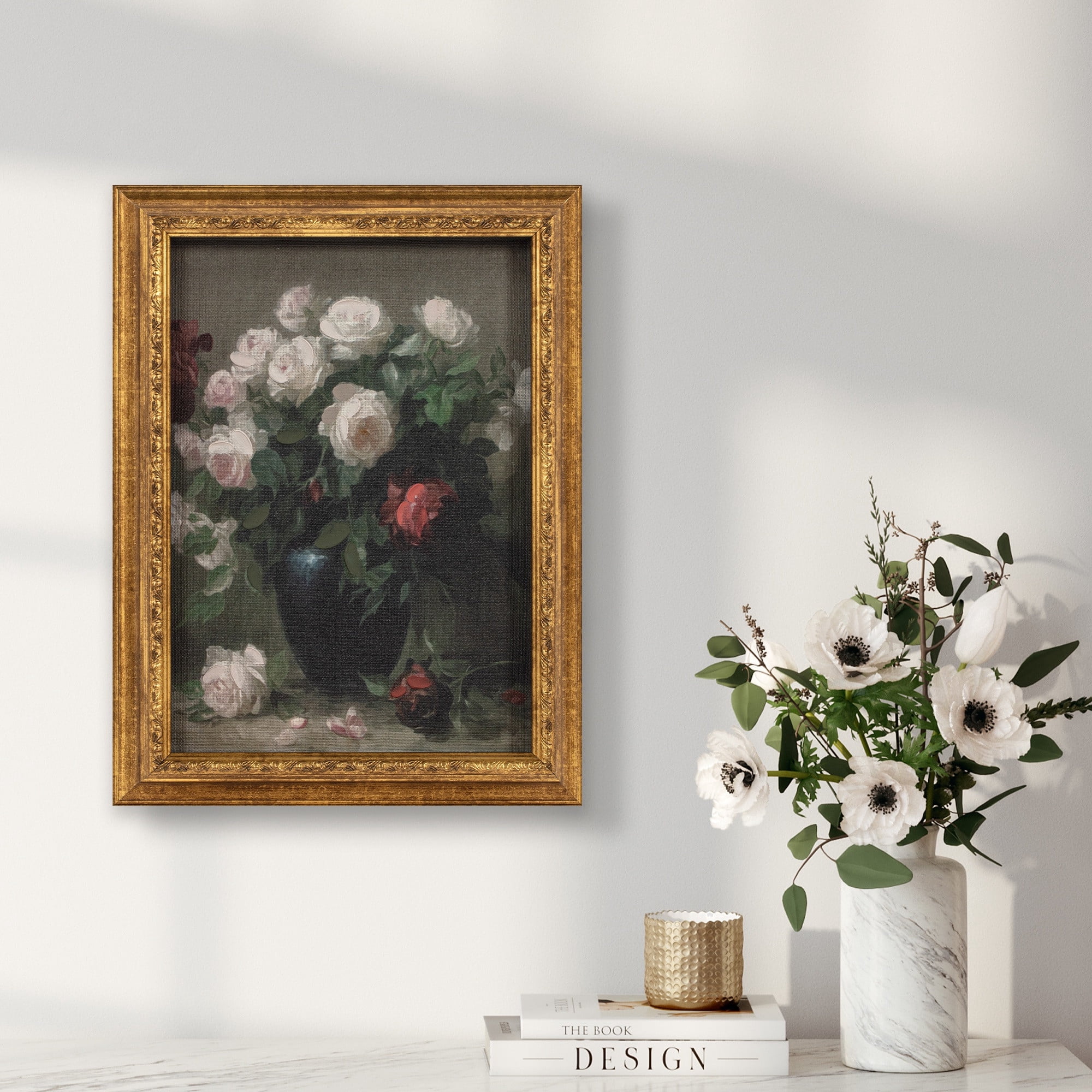 My Texas House Soft & Moody Florals Framed Art 12x16