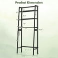 thumbnail image 3 of Kadyn Storage Rack,Bathroom Organizer Shelf, Bathroom Etagere Shelves,3-Tier Over The Toilet Storage Shelf with Adjustable Bottom Bar-Black, 3 of 8