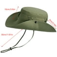 thumbnail image 3 of Men's Sun Hat, Outdoor Safari Hat , Wide Brim Summer Hat Men, Foldable Hiking Hat for Fishing, Hunting, Camping Army Green, 3 of 7