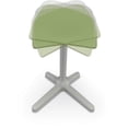 thumbnail image 6 of MooreCo Elate Perch 33.8" Adjustable Polyurethane Stool with Steel Base in Green, 6 of 11