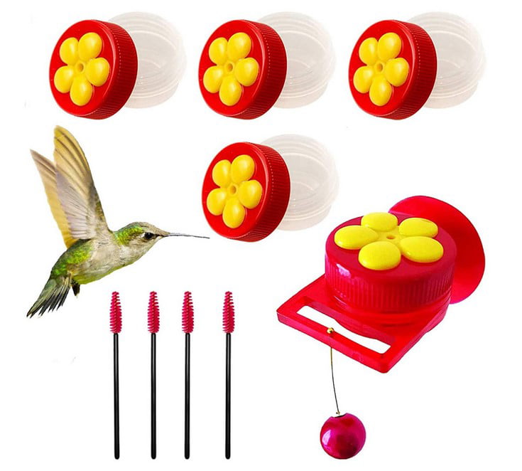 YINGFENG Hummingbird Feeder Parts Cleaning Brush Mini Nylon Brushes Set（16 Pieces Blue Yellow Black） Red 