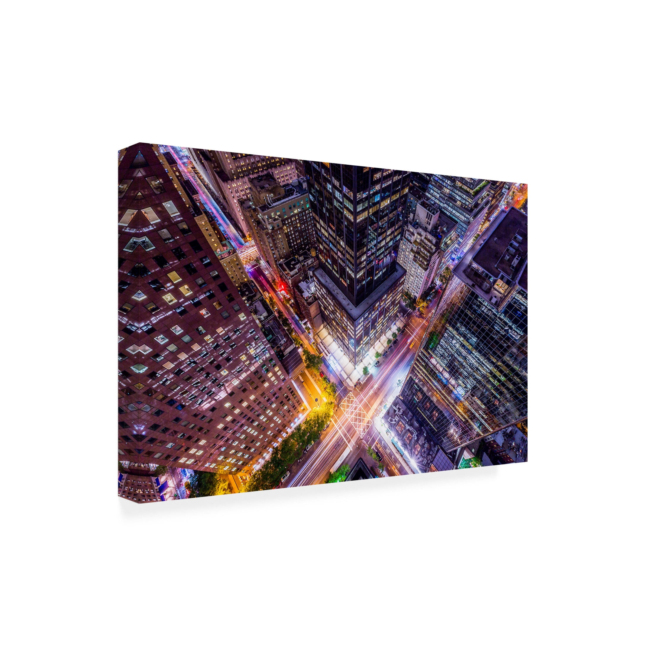 Trademark Fine Art Toby Harriman Electrify II - New York City Night Trails Canvas Wall Art