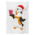 thumbnail image 3 of Ambesonne Cartoon Tablecloth Rectangular Table Cover, Friendly Penguin Character, 52"x70", Multicolor, 3 of 4