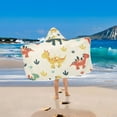 thumbnail image 5 of Cute Colorful Dinosaur Animal Kids Hooded Beach Towel Baby Bath Poncho Towels with Hood Absorbent 50"x23.5" for Pool Swimming, 5 of 7