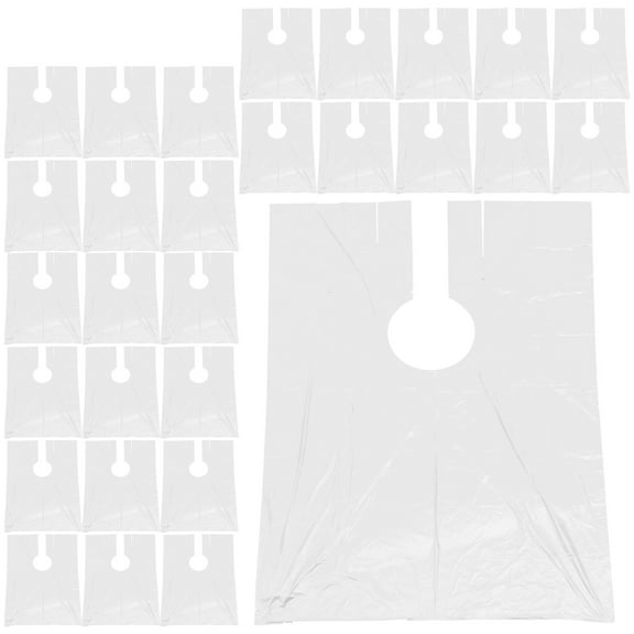 Niceauty 100PCS Clear Hair Salon Capes Disposable Barber Cape Waterproof for Hair Dyeing