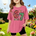 thumbnail image 2 of 67 shirt G'irls Summer Short Sleeve T Shirt Cute Cartoon Number Print Casual Top Tee Shirt For K'ids Youth, 2 of 4