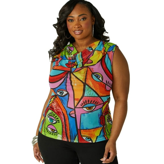 Ashley Stewart Women's Plus Printed Cami, Sizes 10/12-26/28