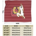 thumbnail image 3 of Oberlin College Logo Fleece Blanket, Very Soft Microfiber Flannel Blanket for Couch Warm and Cozy for All Seasons, Black, 3 of 6
