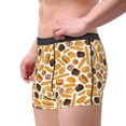 thumbnail image 3 of Wukai Coffee Bun Hot Dog Print Men’s Underwear Breathable Boxer Briefs,&nbsp;Moisture Wicking & Breathable-X-Large, 3 of 7