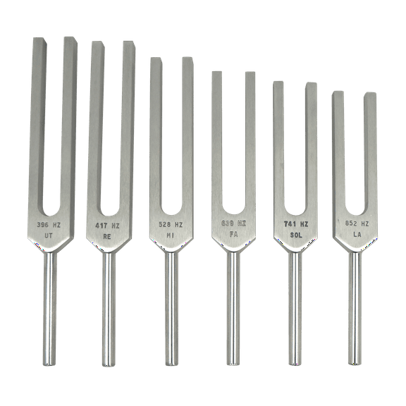 Solfeggio Tuning Fork Set of 6 Unweighted