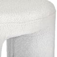 thumbnail image 4 of Aria Home Horseshoe Ottoman Plush Upholstered Accent Seat and Footrest 18", Cream, 4 of 9
