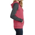 thumbnail image 3 of Mafoose Women's Juniors Lightweight Fleece Raglan Hoodie Heathered Red/ Heathered Charcoal Medium, 3 of 4