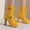 Yellow, variant on Bnwani Women Boots Ankle Fall Winter Fashion High-Heel Thick High Proof Versatile Casual Sweet Boot Black Size 5.5