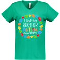 thumbnail image 3 of Inktastic I Love My Brother Autism Awareness Women's V-Neck T-Shirt, 3 of 5
