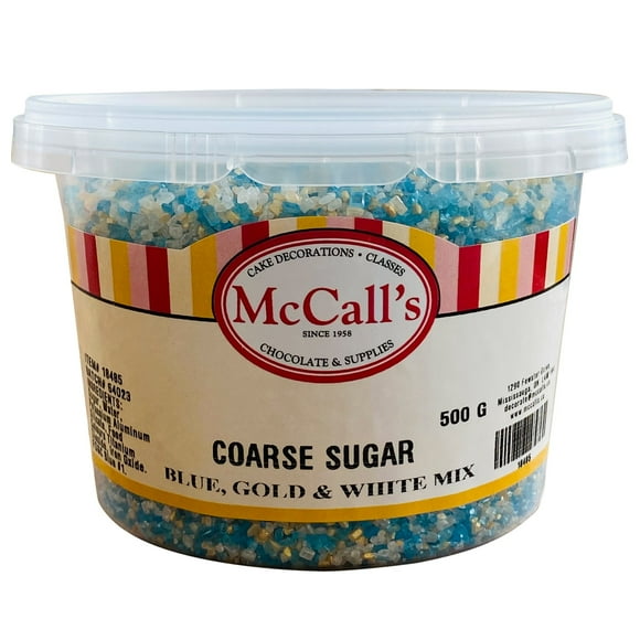 SUGAR COARSE BLUE, WHITE & GOLD MIX 500 G