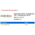 thumbnail image 2 of Intake Plenum Gasket - Compatible with 1990 - 1994 Nissan D21 3.0L V6 1991 1992 1993, 2 of 2