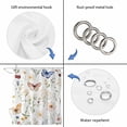thumbnail image 3 of Farmhouse Butterfly Flowers Shower Curtain Set - Long 72" x 84" Washable Bathtub Curtain with 12 Hooks, Spring Botanical Floral Waterproof Fabric Stall Shower Curtains for Bathroom/Bathtub Décor, 3 of 6