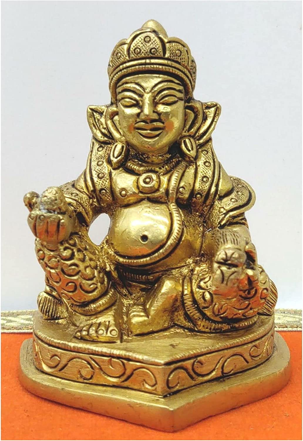 Brass Kuber Maharaj Idol India God Idols God of Wealth Brass Kuber ...
