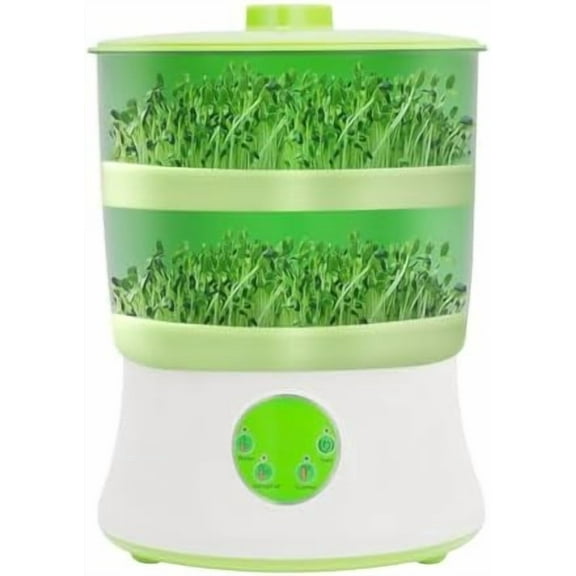 Sprouts Machine 2 Layers Automatic Seed Sprouter with 360° Rotating Spray & 3 Modes Seed Sprouting Kit for Radish Broccoli Sprouts Soybean Mung Bean 110V 20W$$Garden &