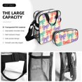 thumbnail image 6 of Transparent Backpack Meal Bag Three-Piece Set With Convenient Access Backpack Meal Bag Equipped With Two Net Pockets For Work Travel Sports Whimsical Polka Dot And Striped Ribbon Bow Pattern, 6 of 8
