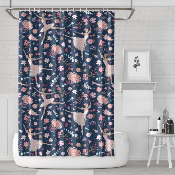 Rainbow Princess Pattern Shower Curtain 72"x72" ,Bathroom Decorative Shower Curtains Set with 12 Hooks,Modern Waterproof Washable Shower Curtain