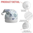 thumbnail image 4 of Haiem Retro ice blue snowflakes Pattern Santa Hat Confortable Velvet Christmas Hat for Christmas Party Favors Fit for Adults Men Women, 4 of 6