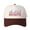 Brown, variant on Red, white&BRUNETTE Letter Embroidered Color Block Trucker Hat Unisex Adjustable Cotton Breathable Fashion Cap for Travel Daily Wear