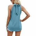 thumbnail image 3 of Womens Summer Outfits, Women'S Tops, Trendy Women's Tank Top with Unique Hanging Neck Design and Lock Hole Detail for Casual and Dressy Occasions, 3 of 4