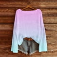 thumbnail image 2 of yardsong Boho Tops for Women 2025 Hippie Sweaters Graphic Tees Tops Long Sleeve Shirts Casual Knit Pullover Vintage Shirt Purple,S, 2 of 3