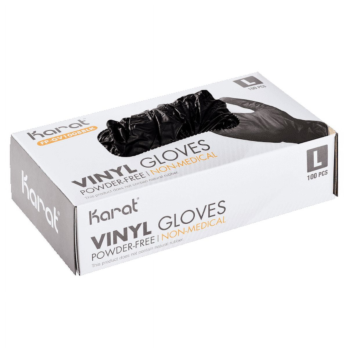 Karat Black Vinyl Powder-FREE Glove - 1000 pcs (Large)