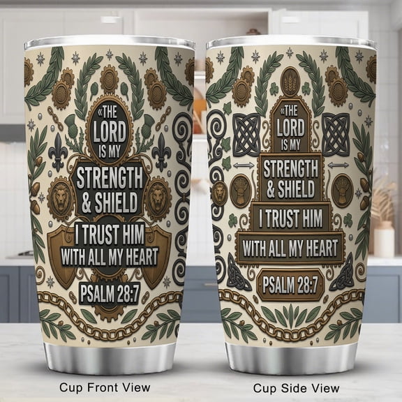 christian Tumbler 20oz with Lid Religious Holiday Gift for Friends and Family