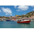 thumbnail image 2 of Jaynes Gallery 18x13 Gold Ornate Wood Framed with Double Matting Museum Art Print Titled - Caribbean-Grenada-St Georges Boats in The Carenage harbor, 2 of 4
