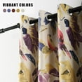 thumbnail image 4 of VOGOL Blackout Heavyweight Curtains for Sliding Door, Purple Macaw & Plant Print Window Treatment Drapes for Bedroom Decor, 2 Panels, 52 x 84, Grommet, 4 of 7