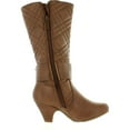thumbnail image 2 of Lucky Top Cookie-1K Children Girl's Quilted Buckle Mid Heel Knee High Riding Boots, 2 of 4