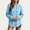 Light Blue, variant on Vivianyo HD Women's Long Sleeve Mock Neck Sweatshirt, Curved Hem Loose fit Pullover Top for Women, Fall Casual Knit for Short Trip and Home Relaxation, Sizes S-2XL