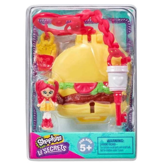 Shopkins Secret Bag Tag Burger Bite Diner with Chelsea Cheeseburger Micro Playset