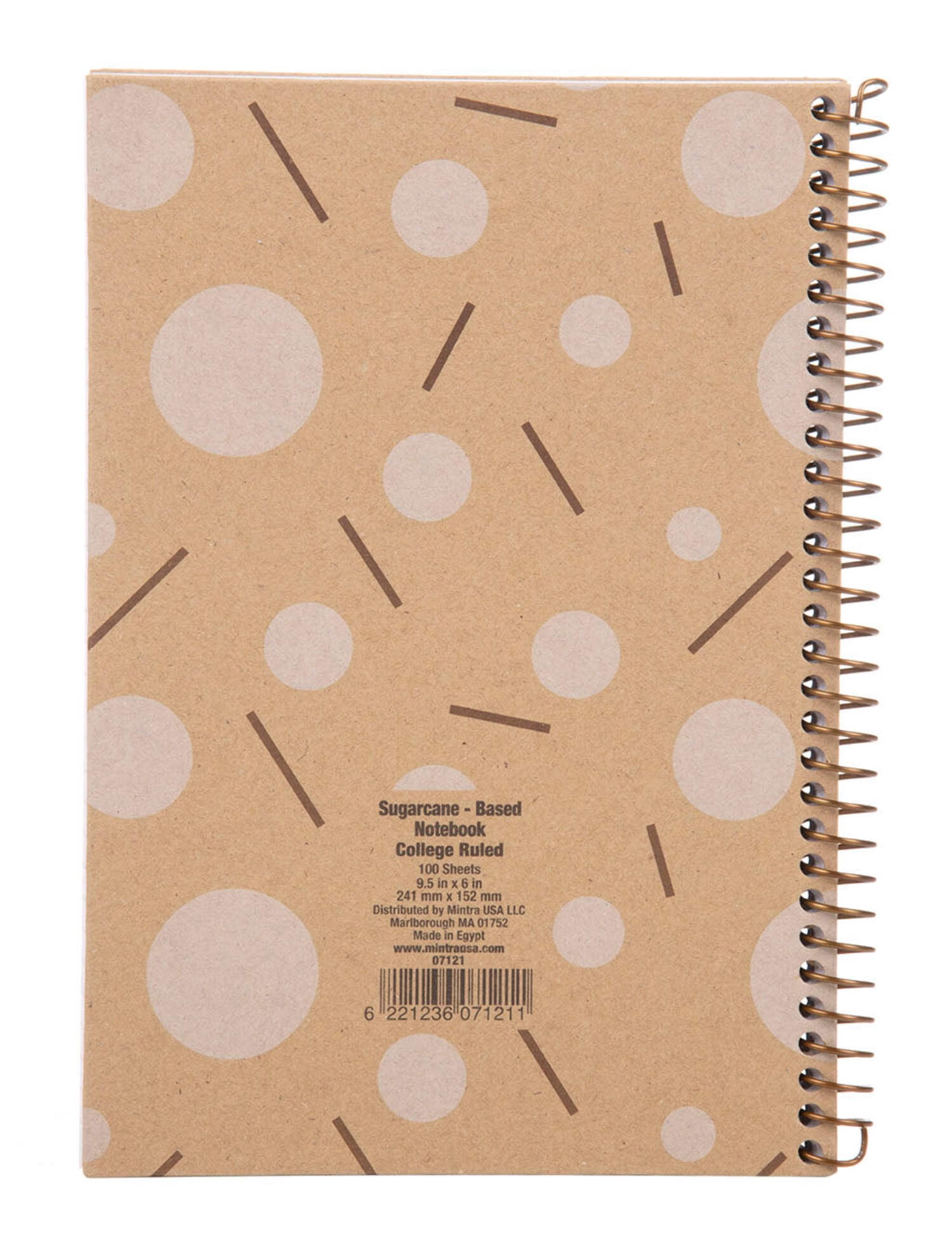 100% Recycled Kraft Junior Notebook (3 Pack) - Designs - 6.5in x 9.5in (07120)