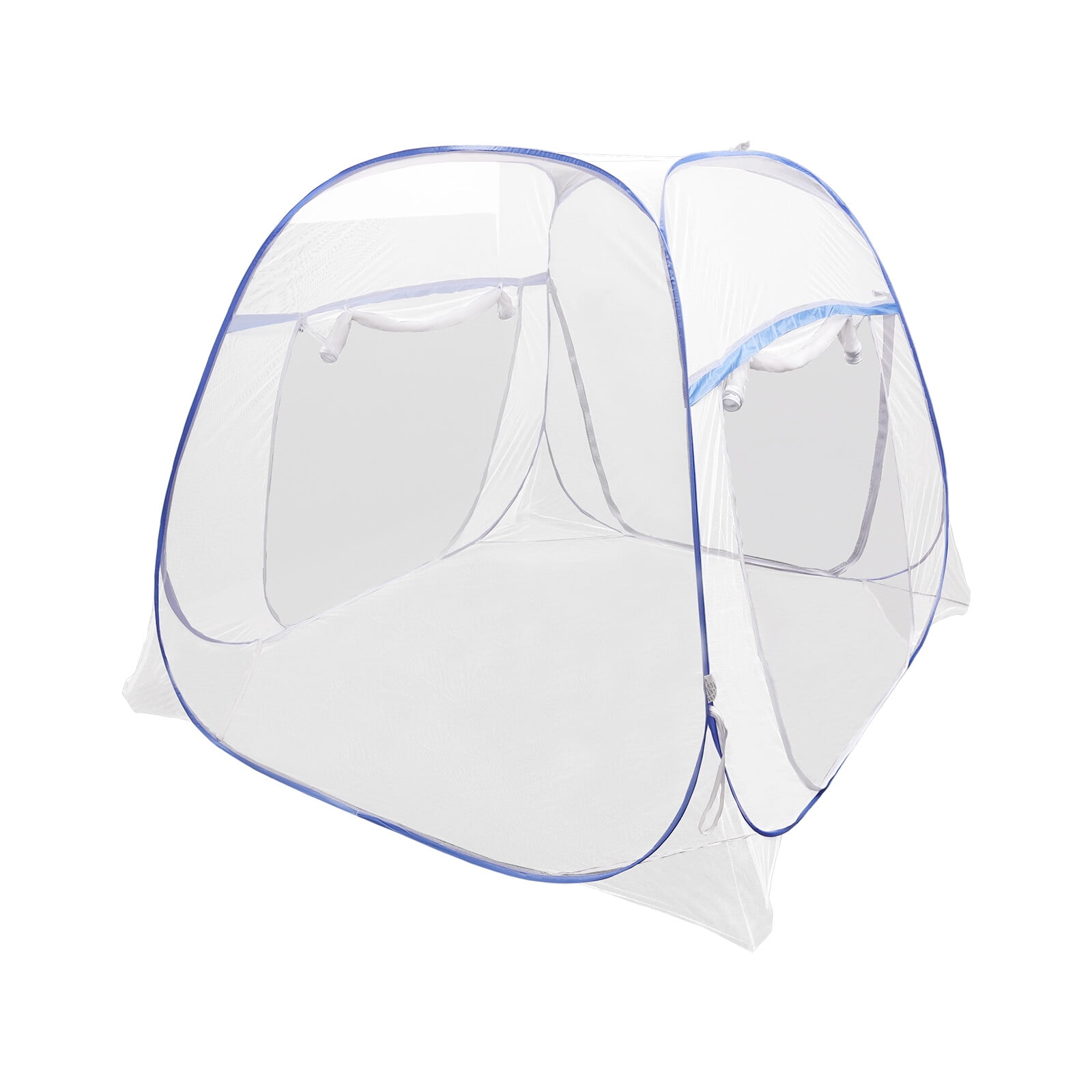 Pop-Up Mosquito Net Tent Folding Bed Canopy for 1.8m Large Bed, Triple Door & Double Zip