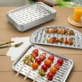 thumbnail image 6 of Disposable Aluminum Grill Pans 9x13 Inch Broiler Pans for Oven with Holes and Ribbed Bottom Surface, Durable BBQ Foil Roast Trays for Grilling, Baking, and Takeout Prep, 6 of 9
