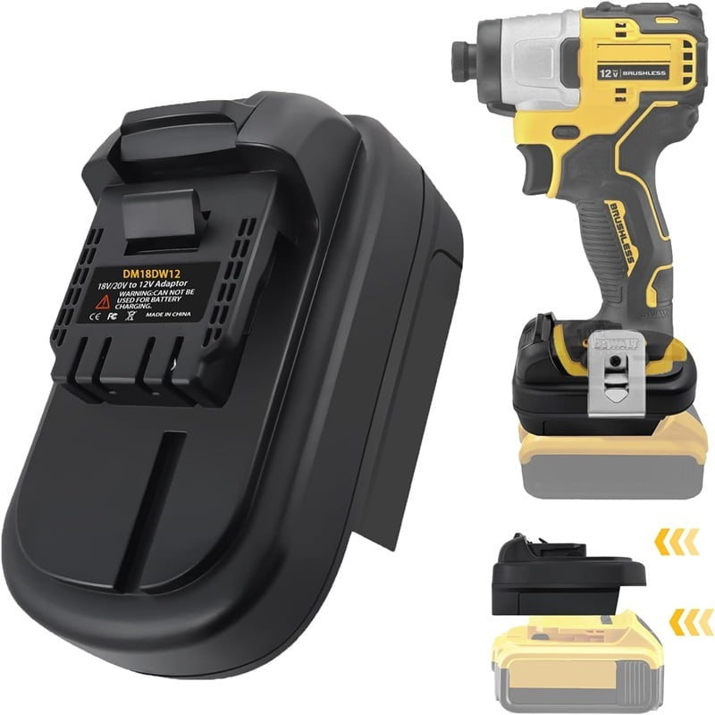 DM18DW12 Battery Adapter for De*walt/Mil*wau*kee 18V 20V Li-ion Battery Convert to for De*walt 12V Power Tools Electric Drill Use