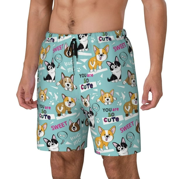 Balery Dogs Bañador para hombre, shorts de playa de secado rápido con entrepierna y forro de compresión-Medium