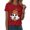 A329 Red, variant on Yuncity Summer Shirts For Women Halloween Ghosts Graphic Tshirt Short Sleeve Crew Neck Casual Stylish Outdoor Athletic Tops Size L Army Green