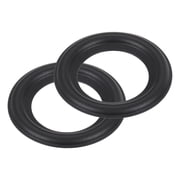 2 Pcs 2 Inch Rubber Speaker Edge Surround Rings 31x52mm(IDxOD) Perforated Subwoofer Rings Replacement Parts Black