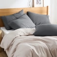 thumbnail image 3 of Juego de 4 fundas de almohada Bedsure, tamaño estándar, color gris oscuro, 3 of 6