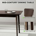 thumbnail image 5 of Mid-Century Modern Dark Mahogany Dining Table - Rubberwood & MDF, 47.2" L x 29.5" W, Seats 4, Durable & Stylish for Dining Room, Kitchen, 5 of 7