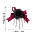 thumbnail image 3 of Skeleton Hair Clip Claw with Rose Skeleton Hand Hair Clip Bone Clips Spooky Skull Goth Hair Clips Halloween Hair Accessories for Women Girls Cosplay Costume Headpiece, 3 of 6