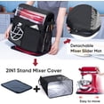 thumbnail image 2 of Stand Mixer Cover with Detachable Appliance Sliders Base Compatible with KitchenAid Mixer-Storage Bag for 6/7/8 Quart with Pockets for Kitchen Aid Accessories and Attachments, 2 of 8
