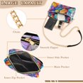thumbnail image 3 of FORMRS Women Crossbody Purse with Chain Strap Vegan Leather Shoulder Handbag, Colorful Leaves, 3 of 7